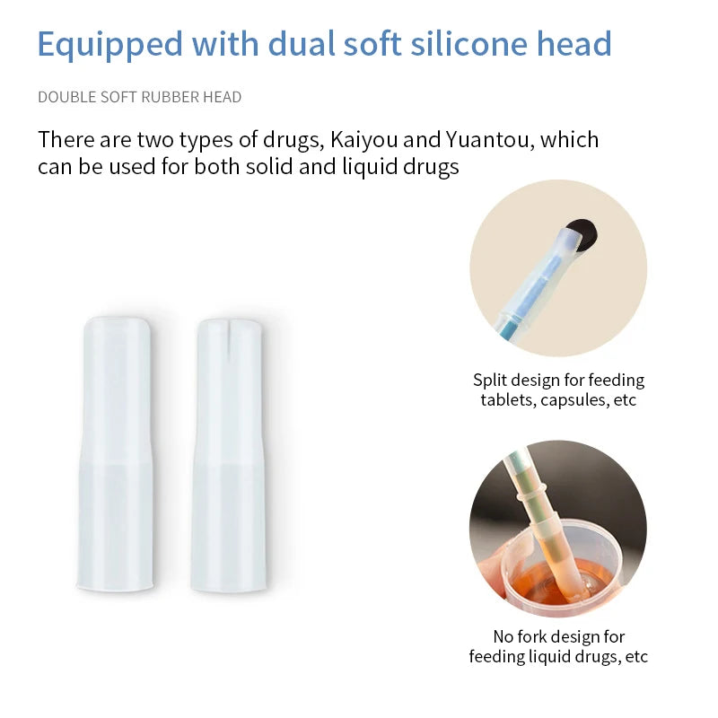 Jeringa dispensadora de medicamentos.