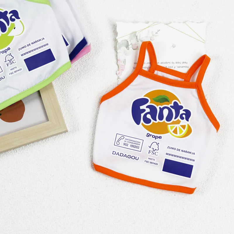 Camiseta Bebida Naranja para Perro Pequeño