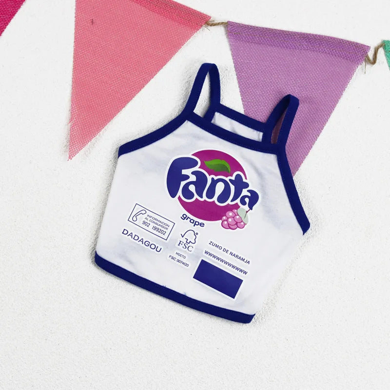 Camiseta Bebida Naranja para Perro Pequeño