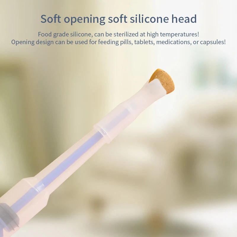 Jeringa dispensadora de medicamentos.