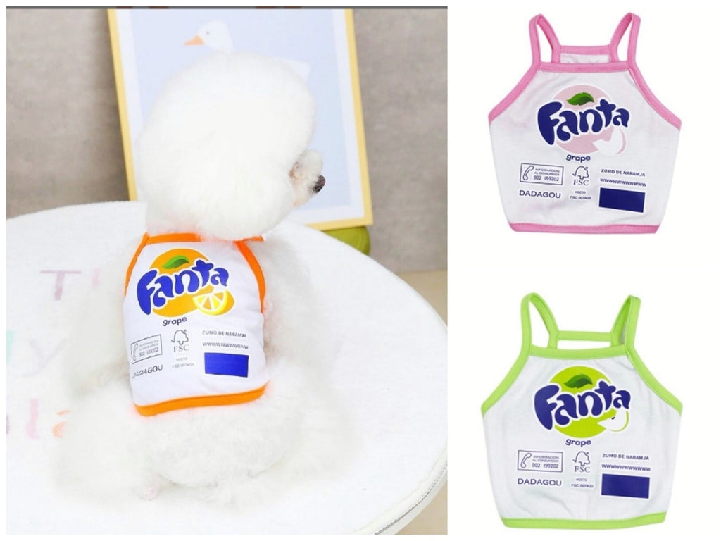 Camiseta Bebida Naranja para Perro Pequeño