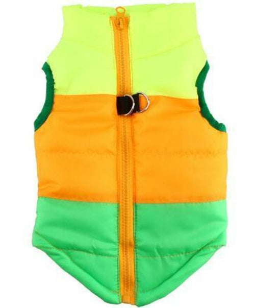 Chaqueta con Arnés Multicolor para Perros.